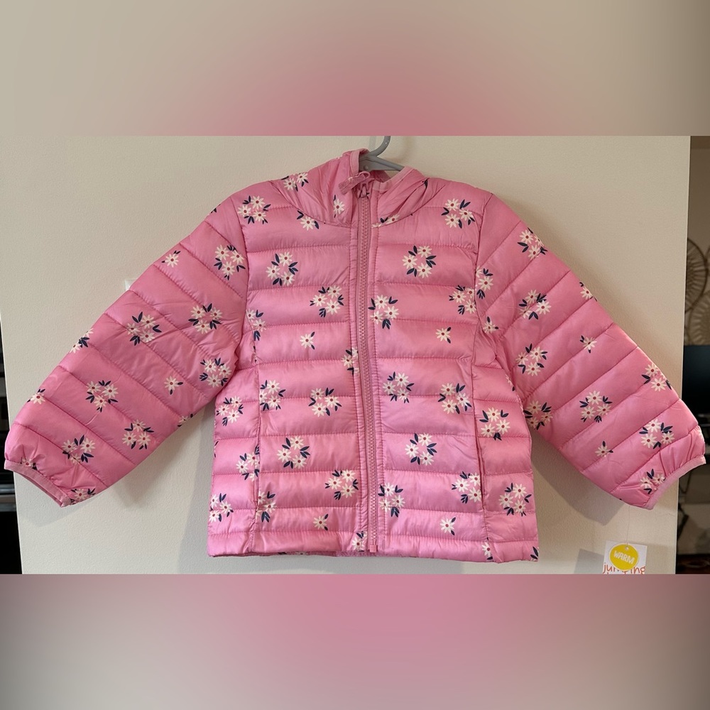 Jumping Beans Baby/Toddler Girls Pink Daisy Light Puffer NWT Various Sizes
